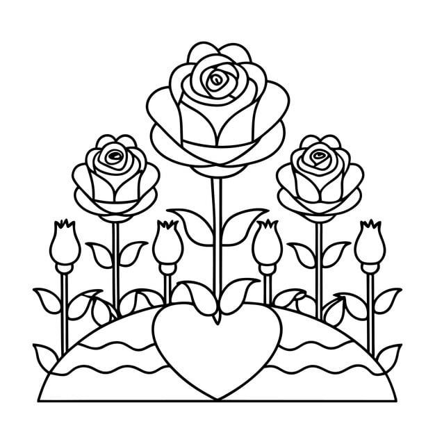 drawing roses with heart that says roses 1149263 5471