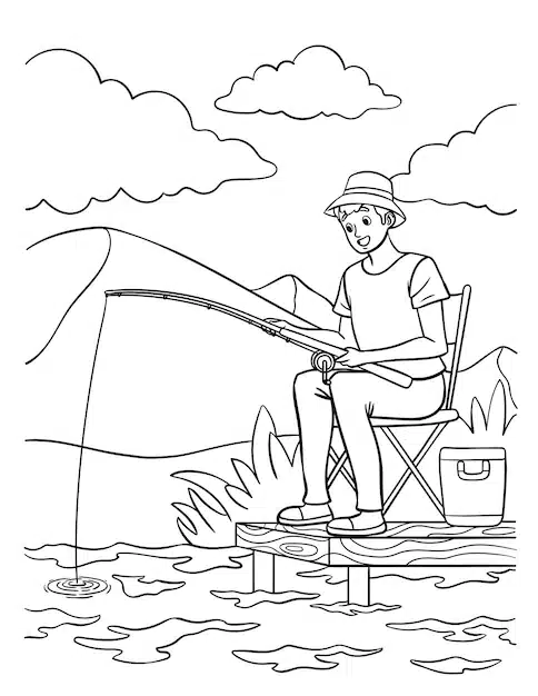 fishing coloring page kids 576561 5361