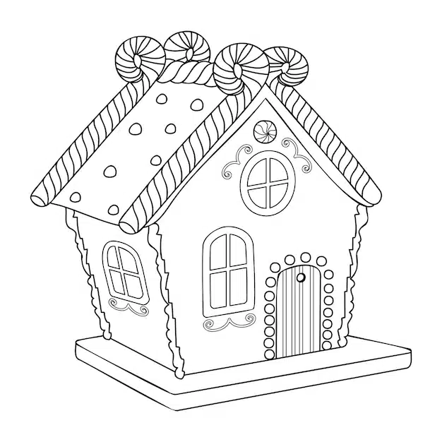 gingerbread house coloring page 534681 1552