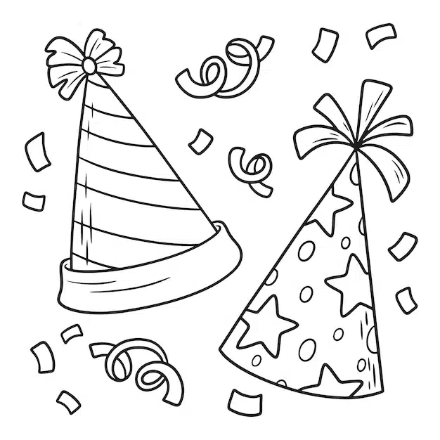 hand drawn birthday hat illustration 23 2151107828