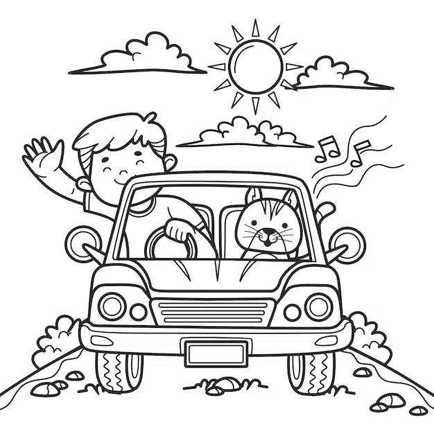 hand drawn car illustration 23 2151170495