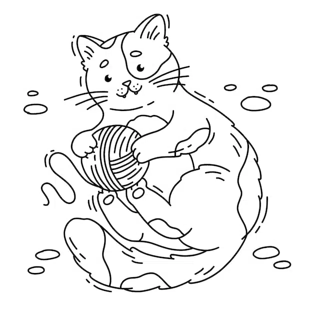 hand drawn cat outline illustration 23 2149299178