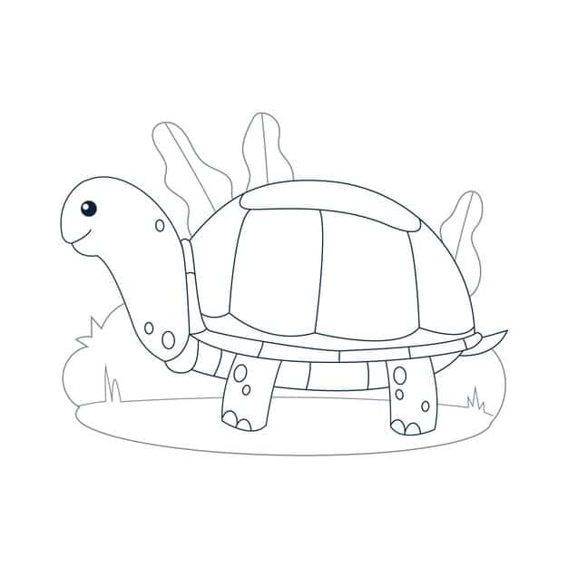 hand drawn flat design turtle outline 23 2149275248