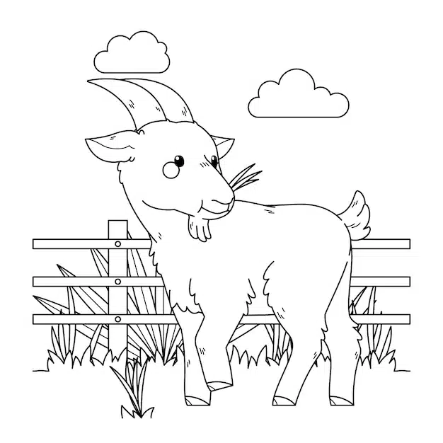 hand drawn goat outline illustration 23 2150585026