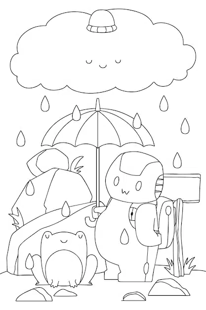 hand drawn kawaii coloring book illustration 23 2149688075 1