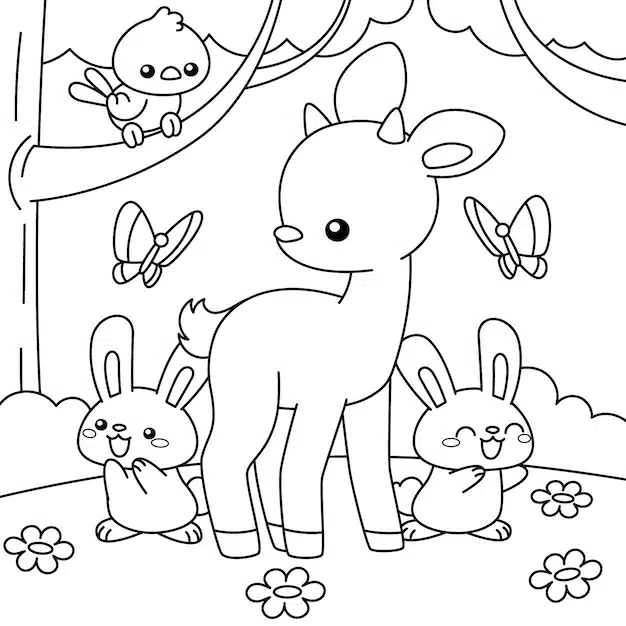 hand drawn kawaii coloring book illustration 23 2149738647