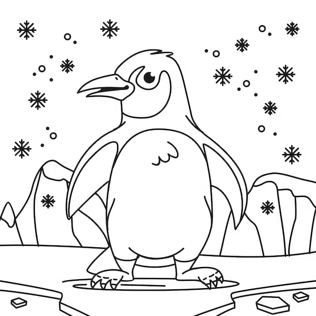 hand drawn penguin outline illustration 23 2150625414