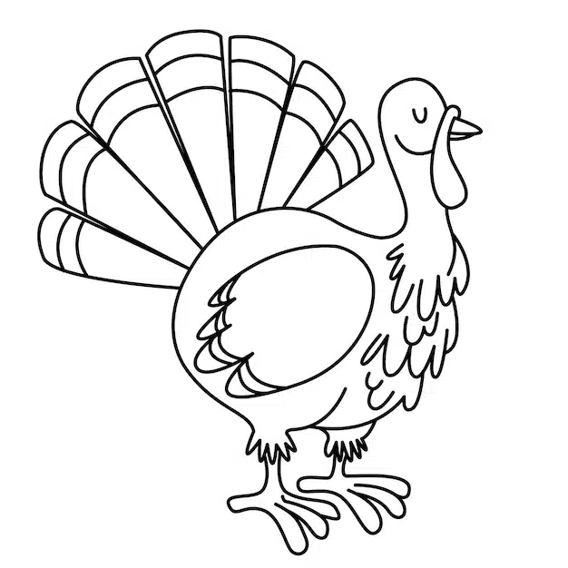 hand drawn turkey outline illustration 23 2149296565