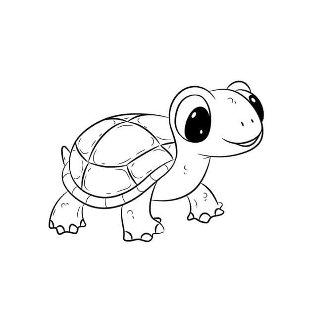 hand drawn turtle outline illustration 23 2149263529