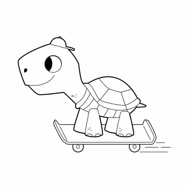 hand drawn turtle outline illustration 23 2149285900