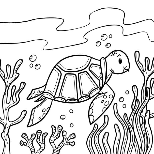 hand drawn turtle outline illustration 23 2149290129