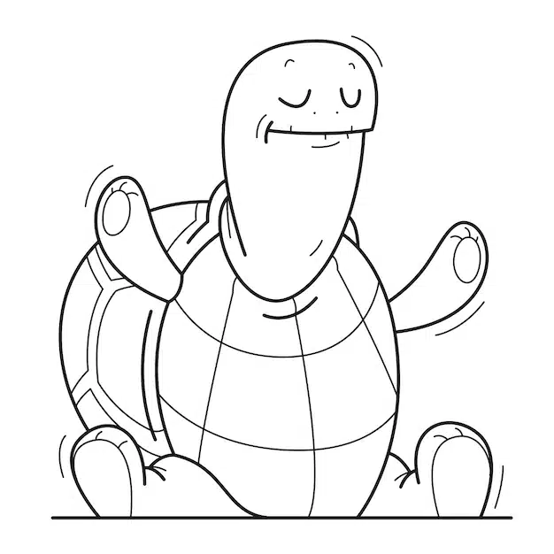 hand drawn turtle outline illustration 23 2149293711