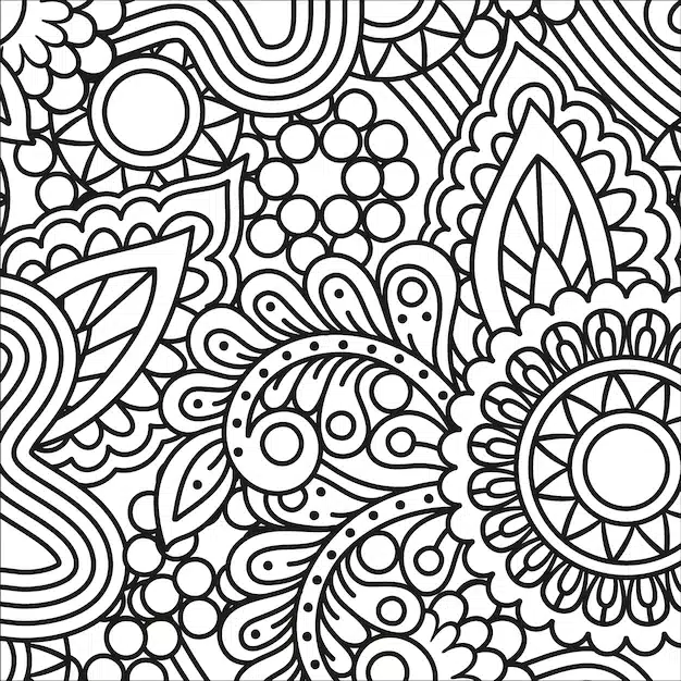 hand drawn zen doodle pattern 23 2150822594