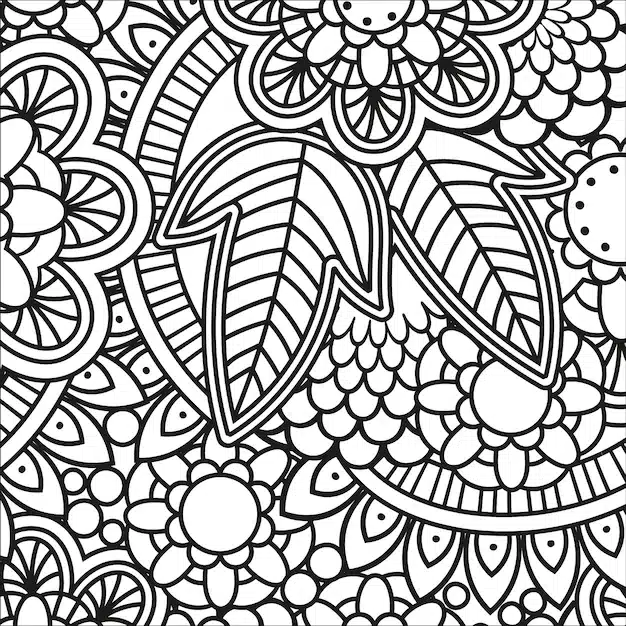 hand drawn zen doodle pattern 23 2150822597