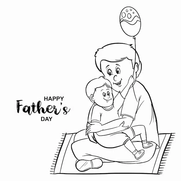 happy fathers day celebration sketch card background 1035 28602