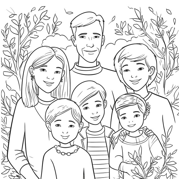 illustartion coloring book page family 469760 15328