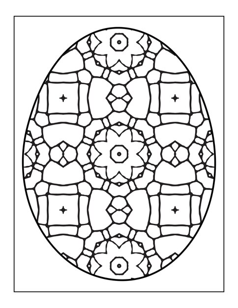 intricate easter egg coloring page ester day egg mandala flower adult coloring book 588554 789