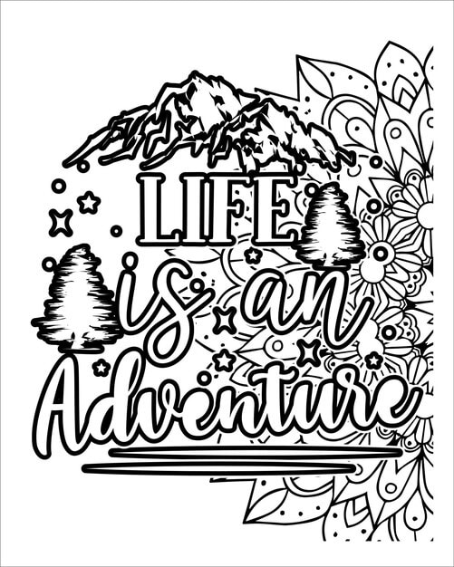 motivational quotes coloring page design inspirational quotes coloring page outline quotes design 542607 1364