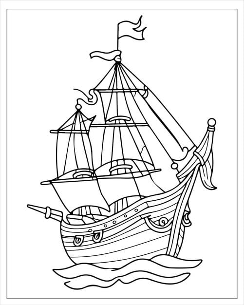 pirate ship coloring pages 638495 1431