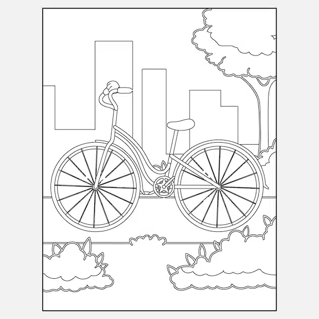 printable bicycle coloring pages kids 620995 116