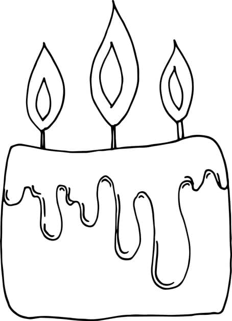 single candle drawing vector by hand 648355 109