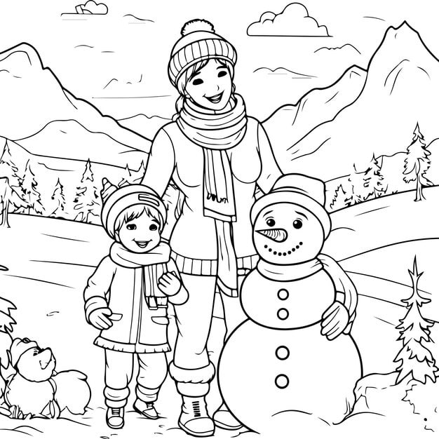 snowman coloring page 793248 1145