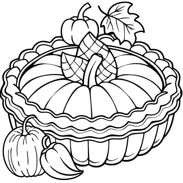 thanksgiving coloring pages pumpkin pie designs creative fun 579306 28661