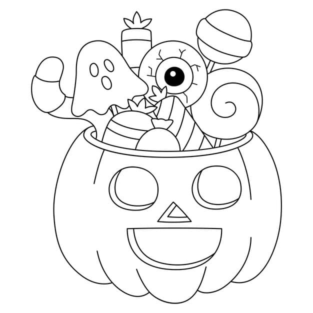 trick treat pumpkin halloween coloring isolated 576561 2057