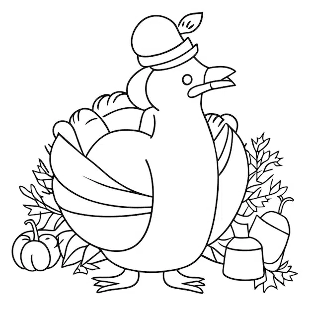 turkey thanksgiving vector illustration line art 969863 95001