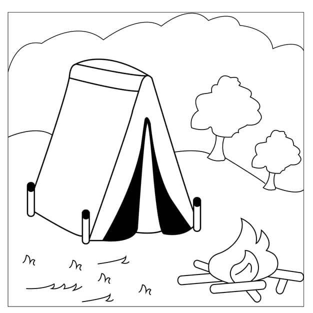 vector camping coloring page kids 795964 26