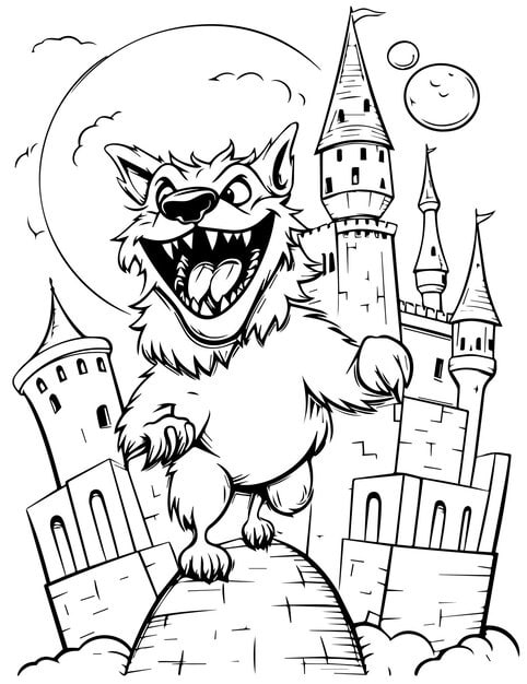 werewolf coloring pages kids 793248 300