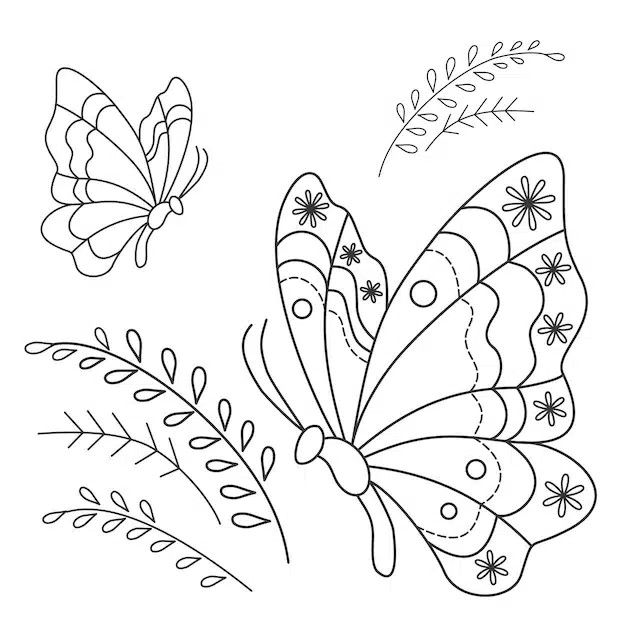 yellow butterflys blue background summer vector calm background classic style vintage colors 1167297 93 1